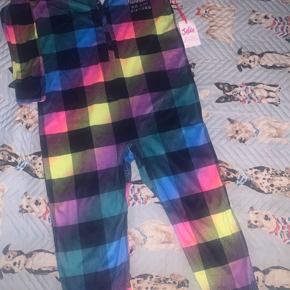 Justice Onesie Plaid Cozy Size 14 , warm and perfect for any time of year - Picture 5 of 15